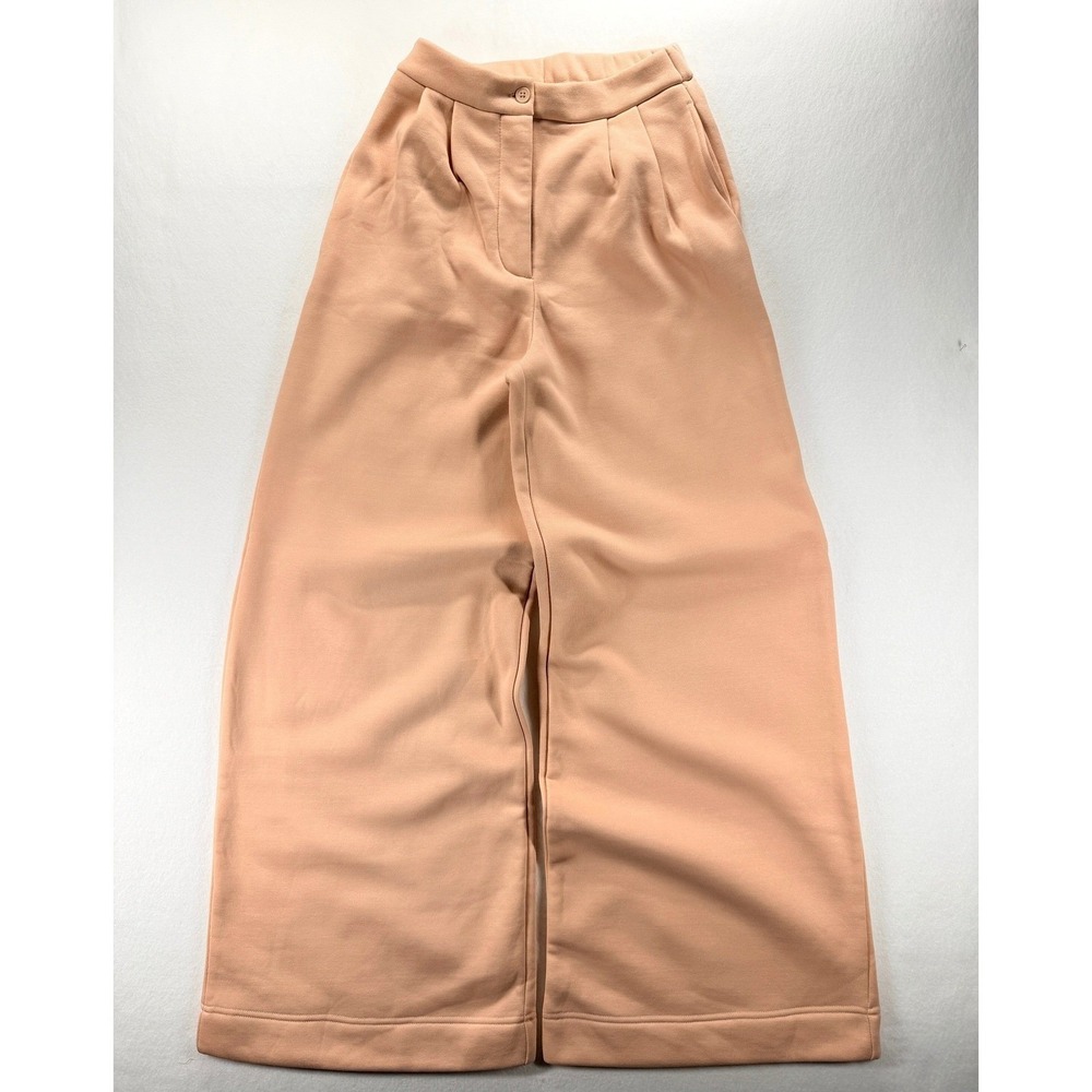 NEW The Drop Harlem's Fashion Row Blush Pink Wide Leg Pleated Pants M
